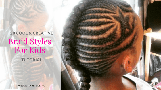 Girls' braided hairstyle